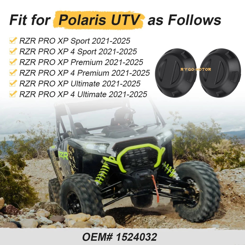 2X Center Hub Wheel Caps for Polaris RZR Pro XP (2021–2025)