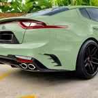 2pcs Gloss Black Rear Bumper Side Vent Canard Cover for KIA Stinger GT (2017–2023)