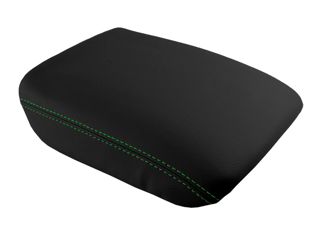 Console Lid Pull Over Cover Leather for Honda Pilot (2003–2008) Green Stitch