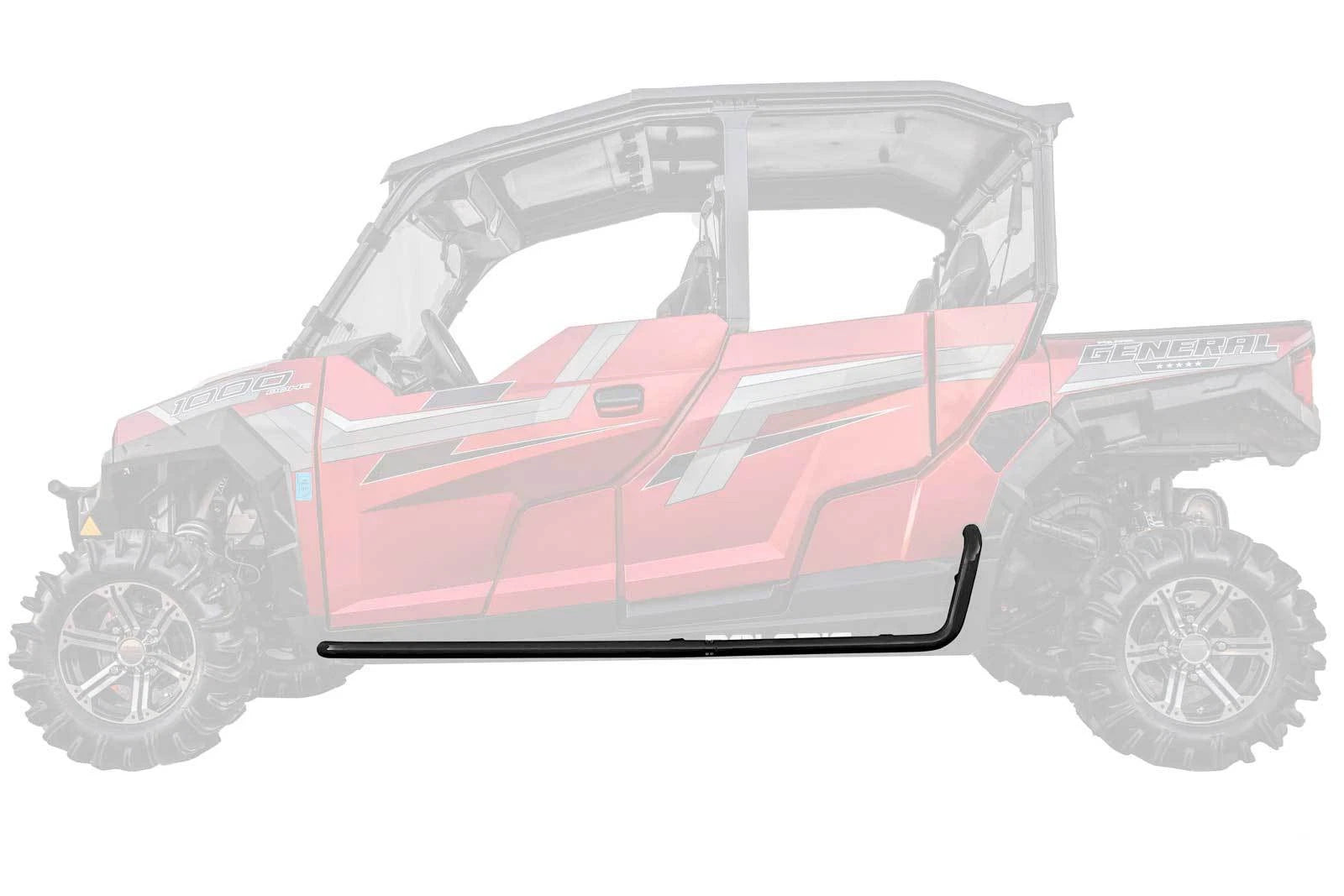 Heavy Duty Rock Slider Nerf Bars for Polaris General 4 (2017–2023) - Black