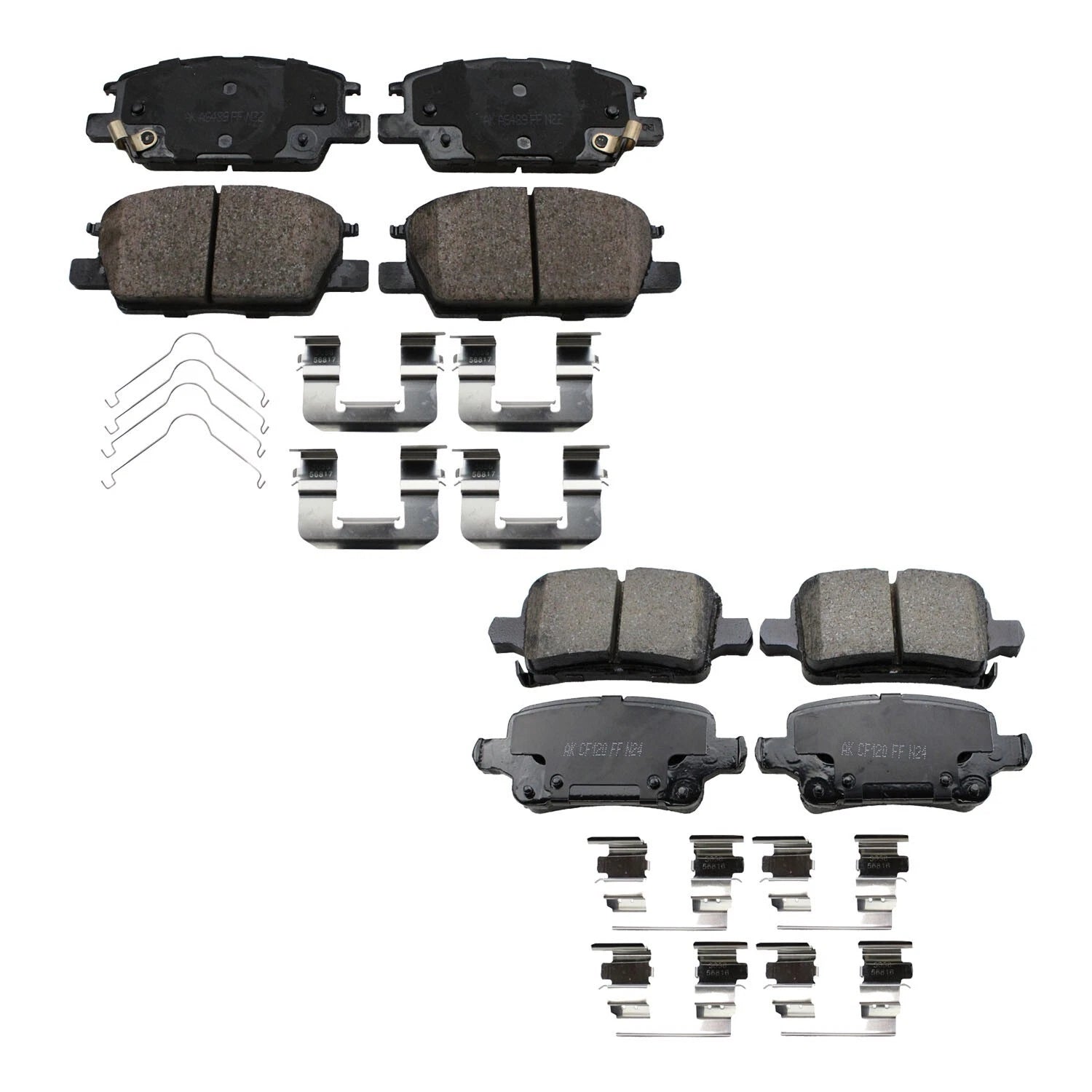 Brake Pads Kit for LaCrosse Malibu Terrain (2010–2016) - Akebono ProACT