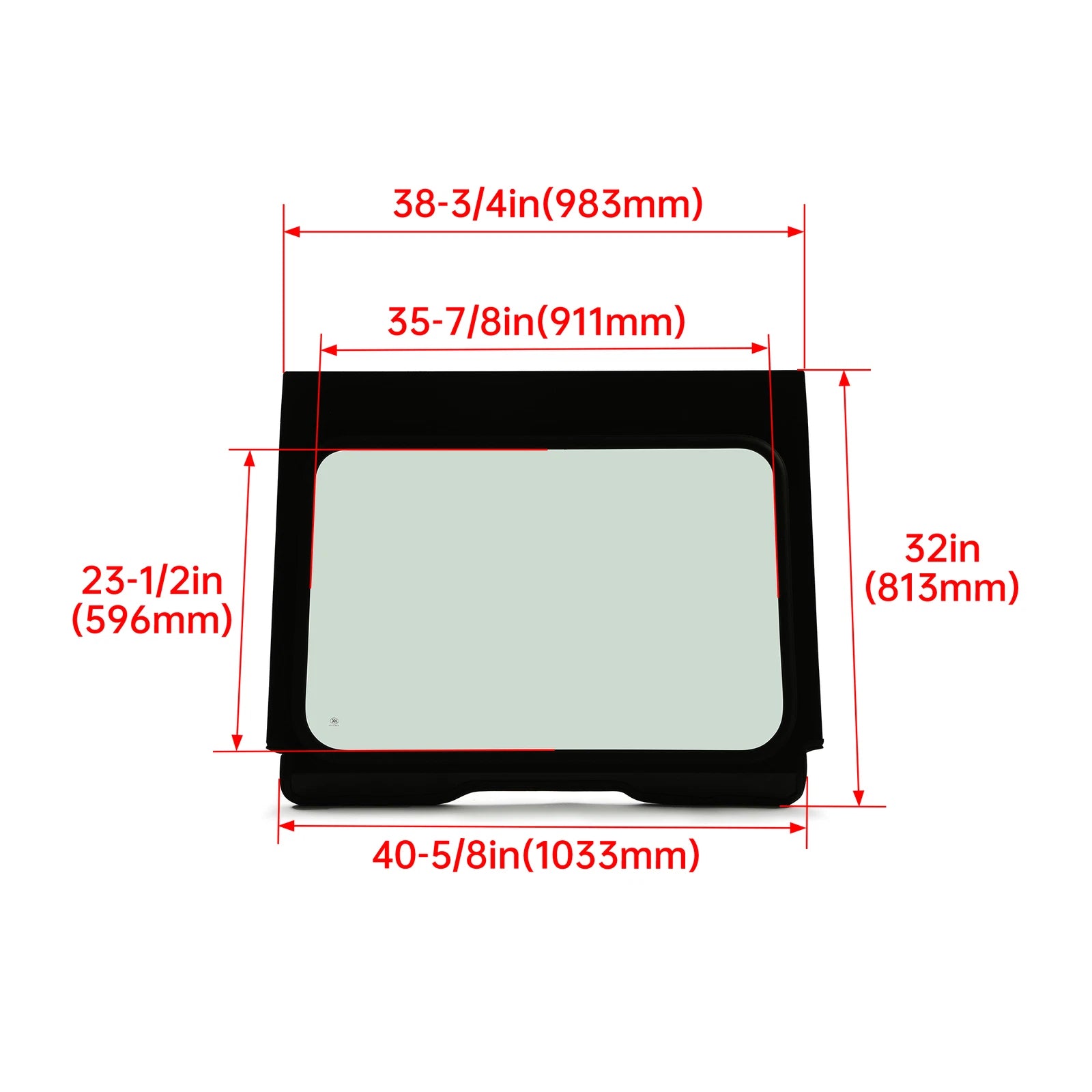 Full Glass Windshield Aluminum Frame for Polaris RZR Pro XP (2020–2024)