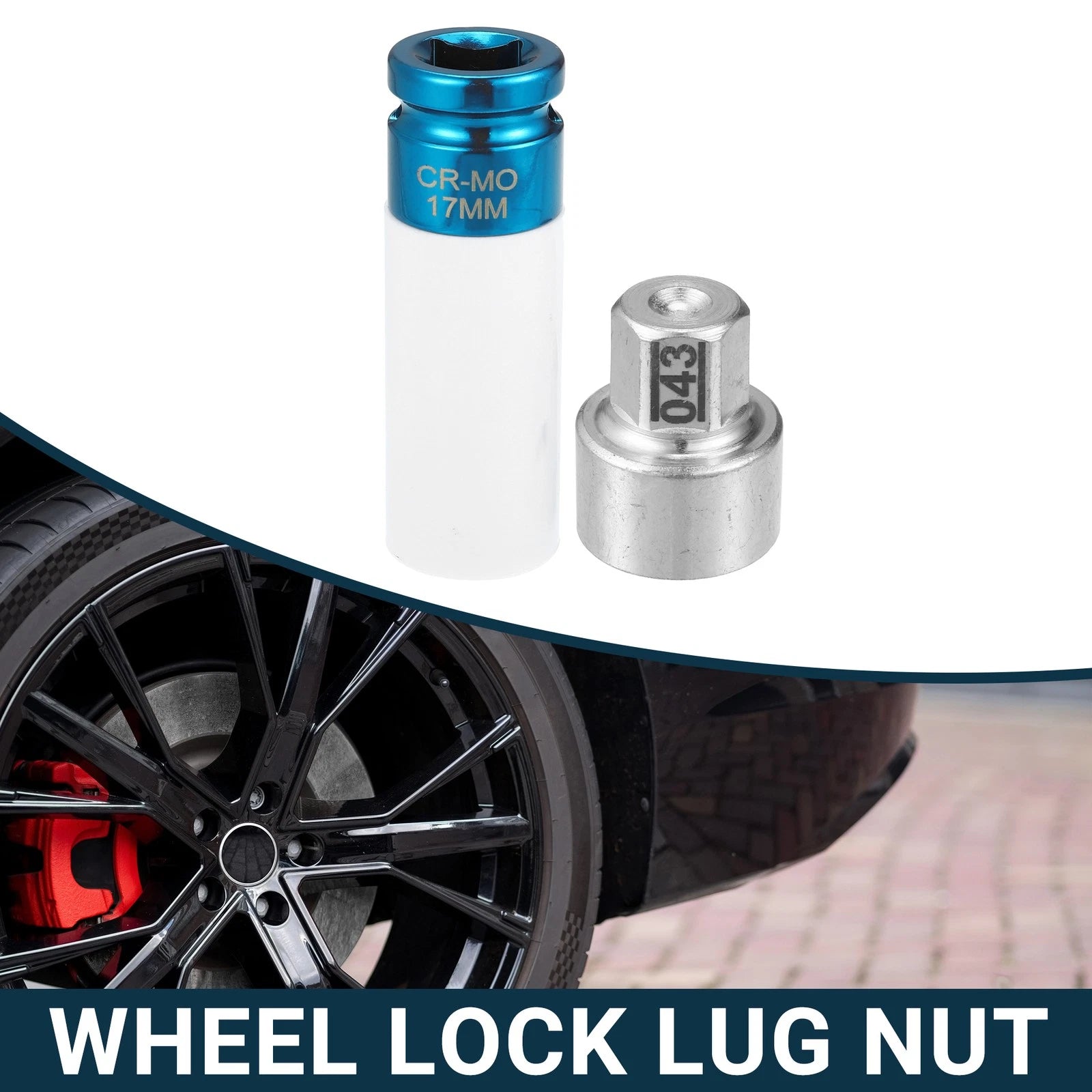 Set of 4 Type 043 Wheel Lock Lug Nuts for BMW 