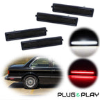 Set of 4 Smoke Lens LED Side Marker Lights for BMW E30 E32 E34