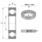 Deep Groove Ball Bearing P6 65x100x18mm for Scooter/Skateboard (1 Pc)
