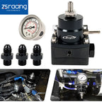 Adjustable AN6 EFI Fuel Pressure Regulator Kit with Oil Gauge