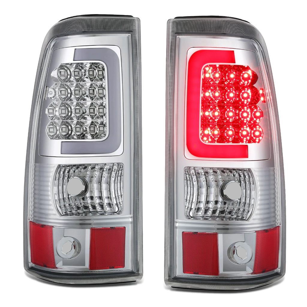 LED C-Tube Bar Tail Brake Light Lamps for Silverado Sierra 1500 (2003–2007)
