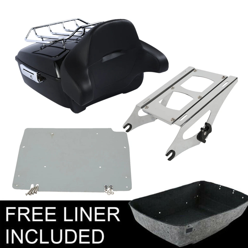 King Trunk Backrest Mount Rack Plate for Harley Touring Electra Glide (2014–2026)