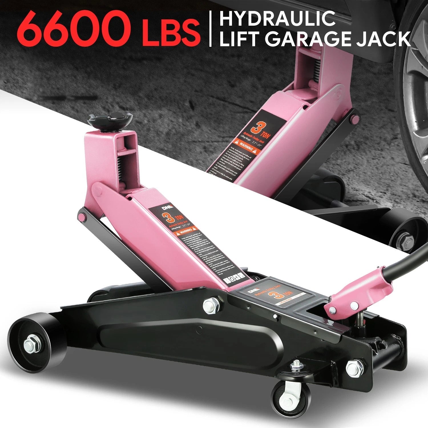 3 Ton Hydraulic Floor Jack for 6000lbs Capacity (7.7-21 in)