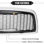 Front Grille Assembly with LED Lights for Dodge 
