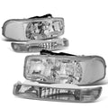 Chrome Head & Bumper Clear Corner Smoked LED Fog Light Kit for Sierra Yukon (1999–2006)