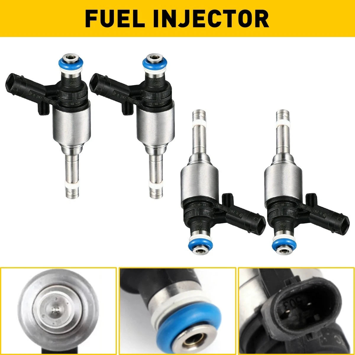 Set of 4 Fuel Injectors for Audi A4 TT VW Jetta Golf CC (2006–2016) 06H906036G