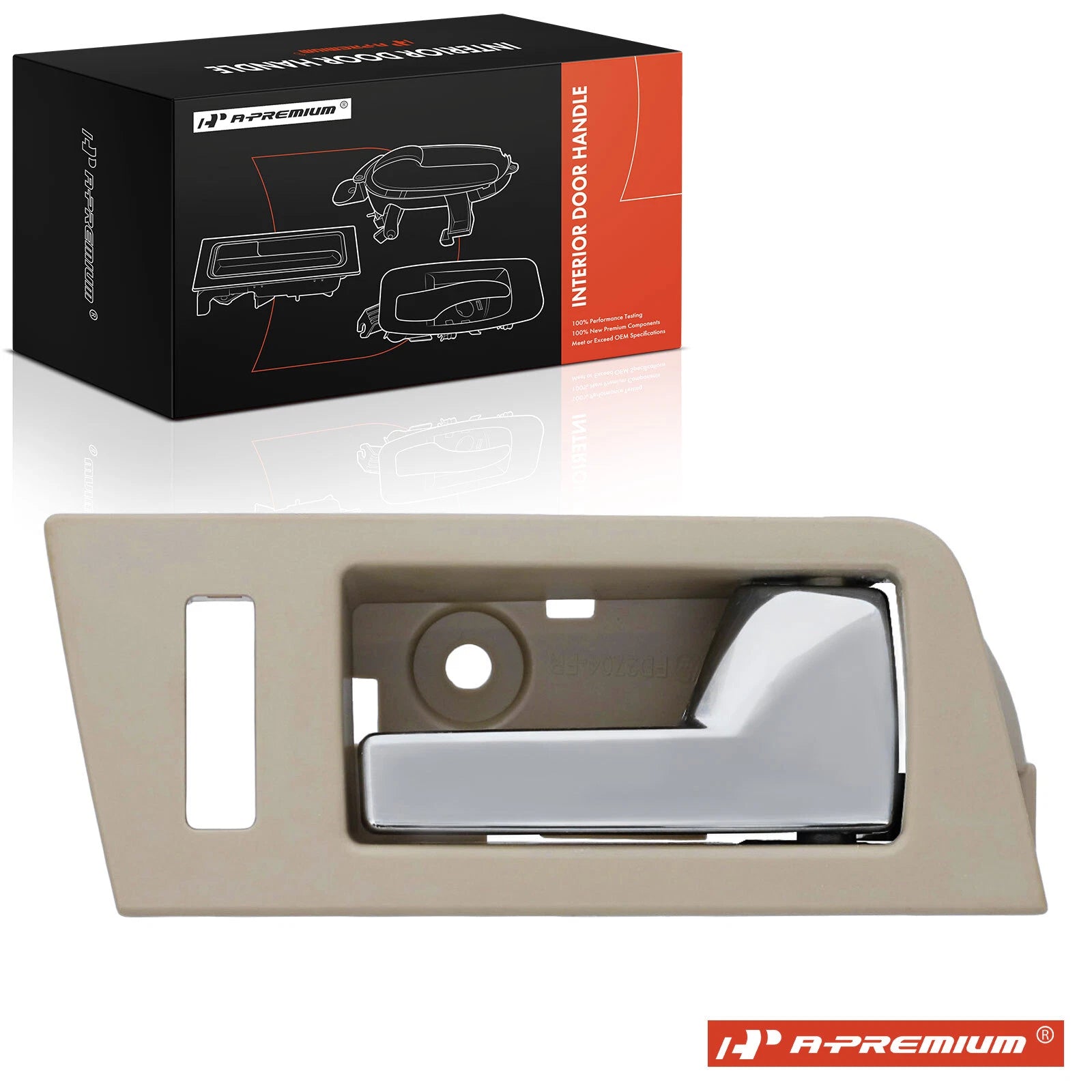 Front Right Interior Door Handle for Ford Escape (2008–2012) Beige Chrome