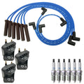 Set of 2 Ignition Coils & NGK 6 Laser Iridium Spark Plug Wires for Malibu V6