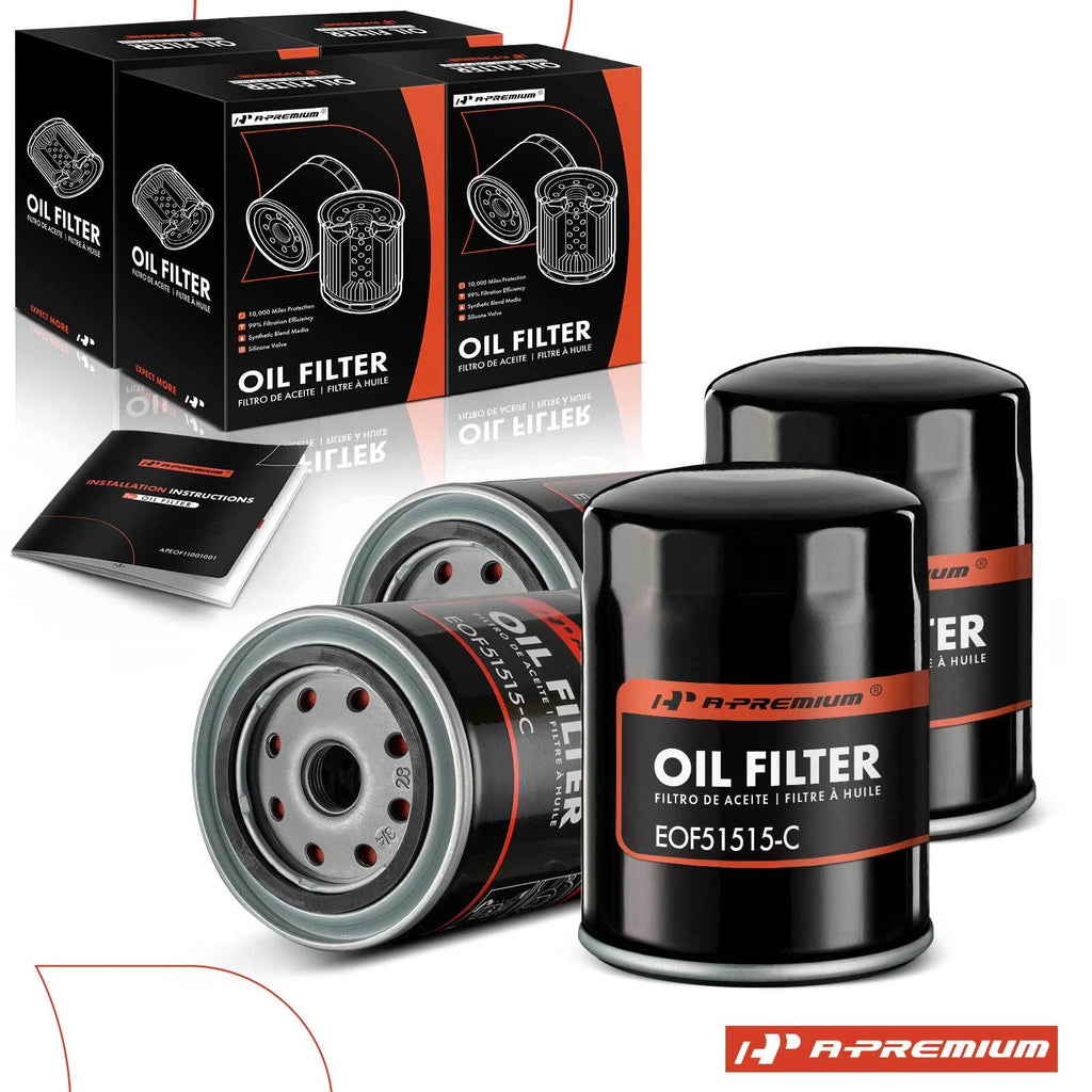 Set of 4 Engine Oil Filters for Dodge Ramcharger, Chrysler Town & Country (1974)