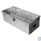30" x 13" x 10" Silver Aluminum Tool Box for Flatbed Pickup