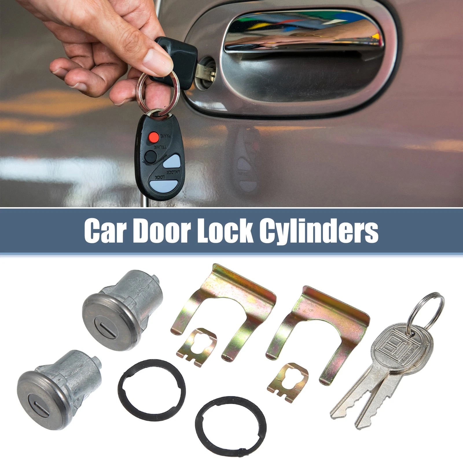Set of 1 Door Lock Cylinder W/Keys for Chevy Truck C10 C20 C30 (1973–1987)