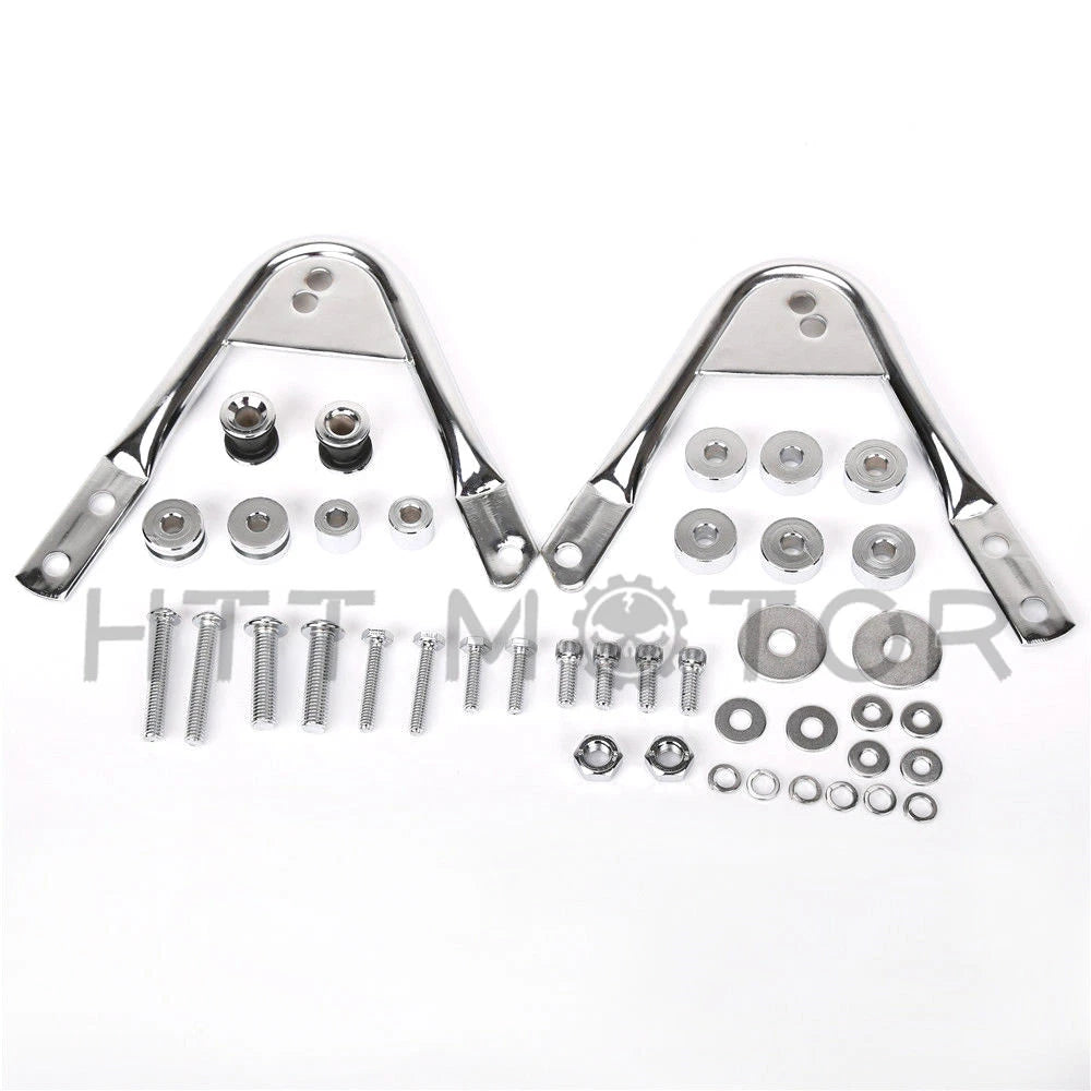 Chrome Tour Pak Pack Mount Rack Docking Hardware Kit for Harley Touring (1997–2008)