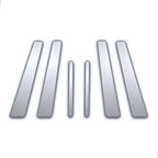 6Pc Chrome Pillar Post Covers Replacement for Mercedes E Class (2003–2009)