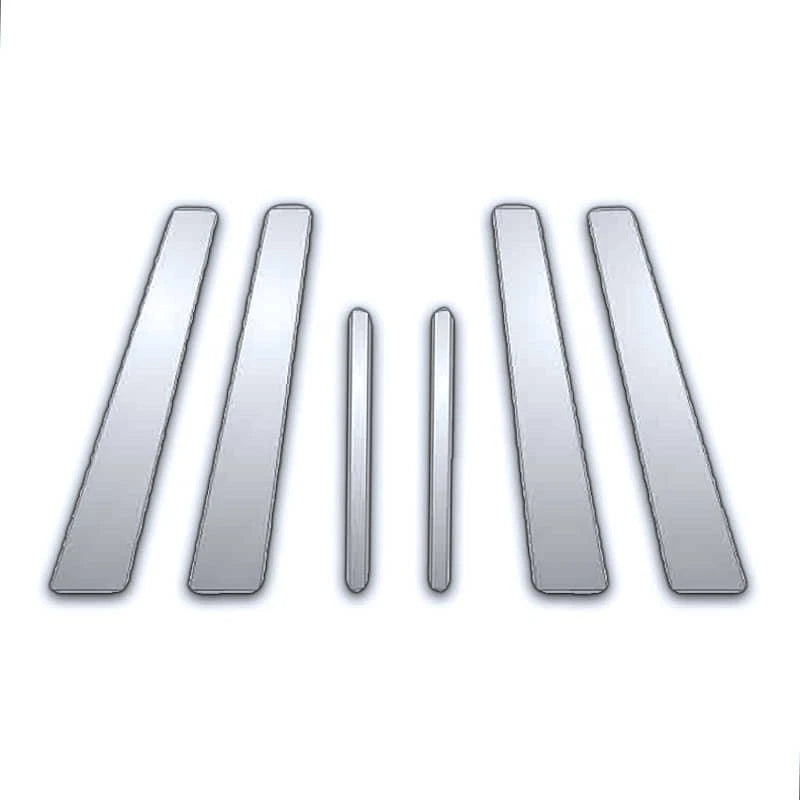 6Pc Chrome Pillar Post Covers Replacement for Mercedes E Class (2003–2009)