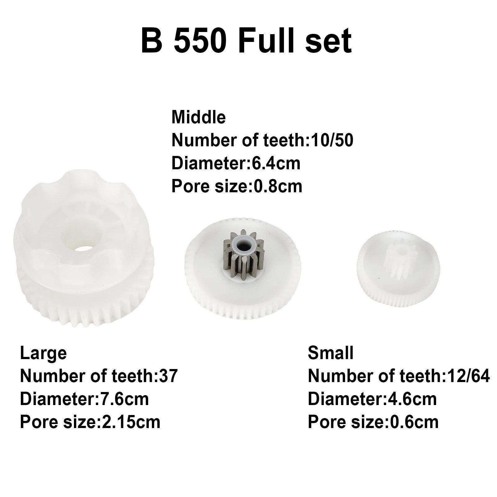 Electric Toy Car Gear Set for B 550 (Fits Smooth Ride)