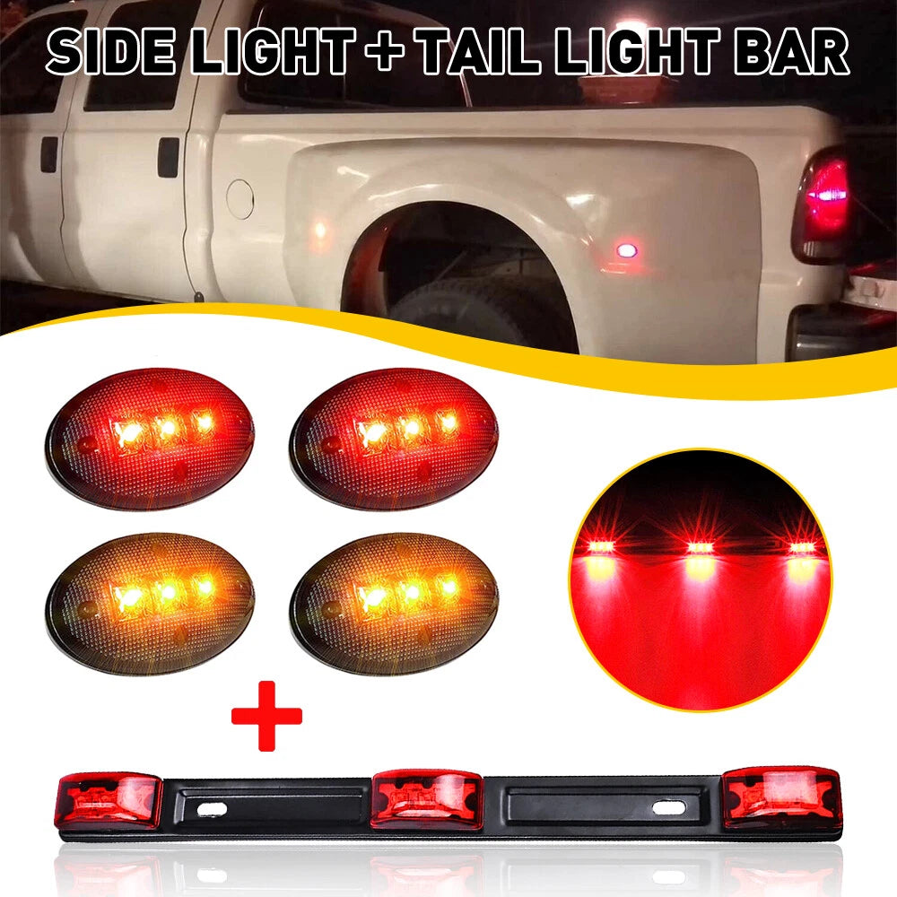Red LED Amber Side Marker Light Tail Lamp for Ford F350 Dually (1999–2010)