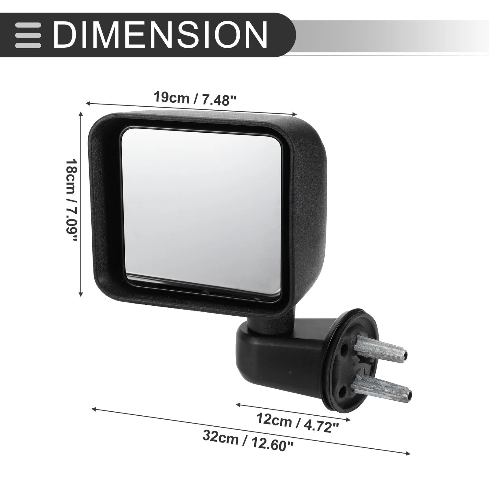 Tow Mirrors for Jeep Wrangler (2007–2017) No. 55077967AB/55077966AB Set of 1