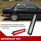 2X Clear Lens Red LED Rear Bumper Side Marker Lights for BMW E30 E34 (1982–1996)