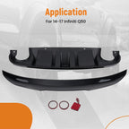 Rear Trunk Spoiler Wing Lip for Infiniti Q50 (2014-2017) with LED Light