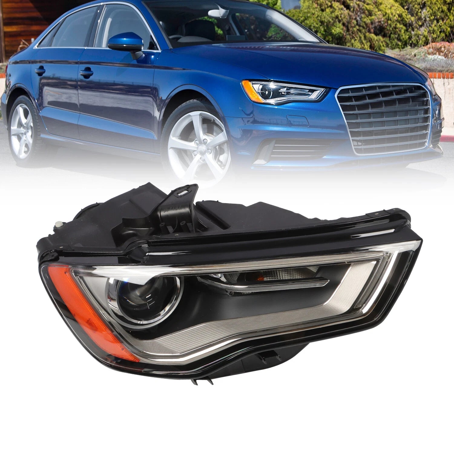 HID/Xenon Headlight for Audi A3 S3 (2015–2016) AU2503191 Right Passenger Side