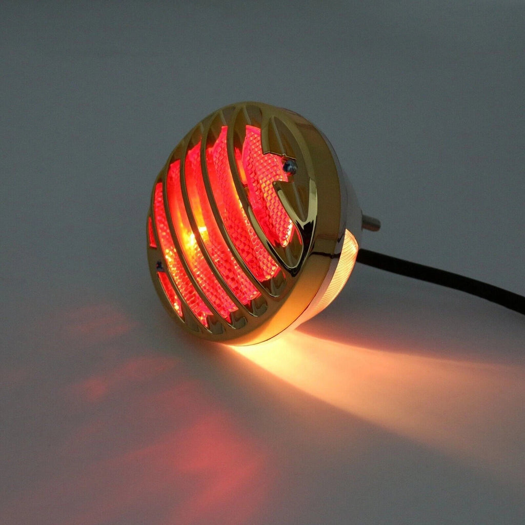Round Motorcycle Tail Brake Light for Bobber Chopper (Fits Custom Models)