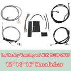 Extended Handlebar Cable Kit for Harley Touring (2008–2013) 12" 14" 16"