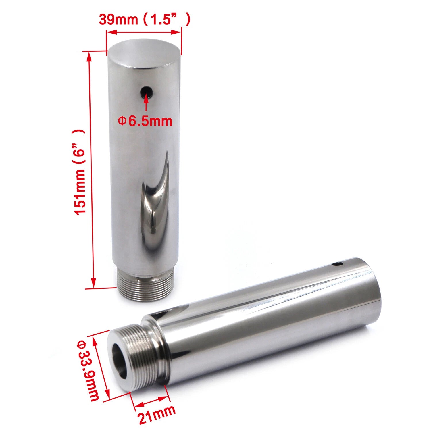 Chrome Fork Extension 5" for Harley Sportster Iron 883 1200 XL Dyna (39mm)