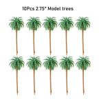 10pcs 2.75" Coconut Palm Trees for Garden Park Landscape Decor