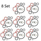 Set of 8 Carburetor Overhaul Kits for B&Stratton (590589, 08P502, 093J02, 09P602)