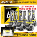 6-60X LED Headlight Fog Light Kit for Universal Vehicles (9005, 9006, H11)