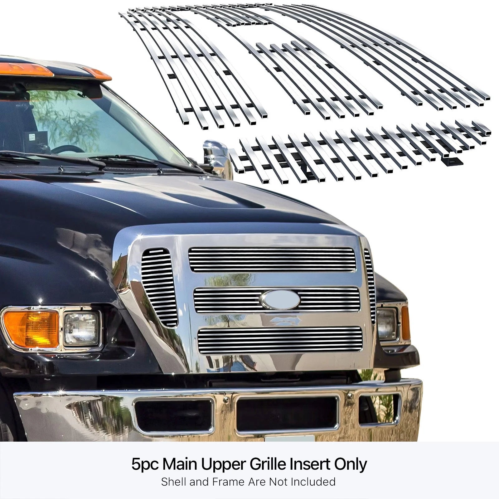 Stainless Chrome Billet Grille Insert for Ford F-650/F-750 (2004-2015)