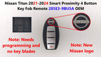 Smart Proximity Key Fob Remote for Nissan Titan (2021–2024) 285E3-9BU5A