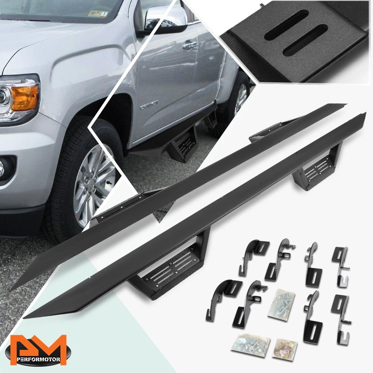 3" Side Nerf Bar Running Board with Down Step Pad for Colorado/Canyon (2015–2020)