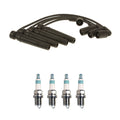 Denso 7mm Wire Set & 4 Iridium Power Spark Plugs for Chevy Aveo5 (2004–2011)