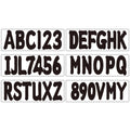 Set of 4 Black 3" Boat Letters Numbers Stickers Decals Waterproof Scratch-Resistant