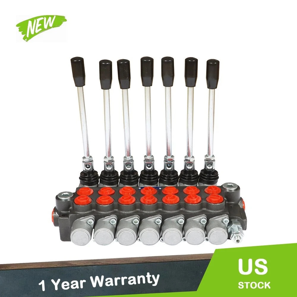 7 Spool Hydraulic Directional Control Valve 13gpm for P40 Double Acting Cylinder
