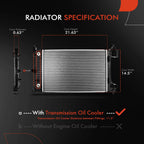 Radiator with Trans Oil Cooler for Chevy Sonic (2012-2018)