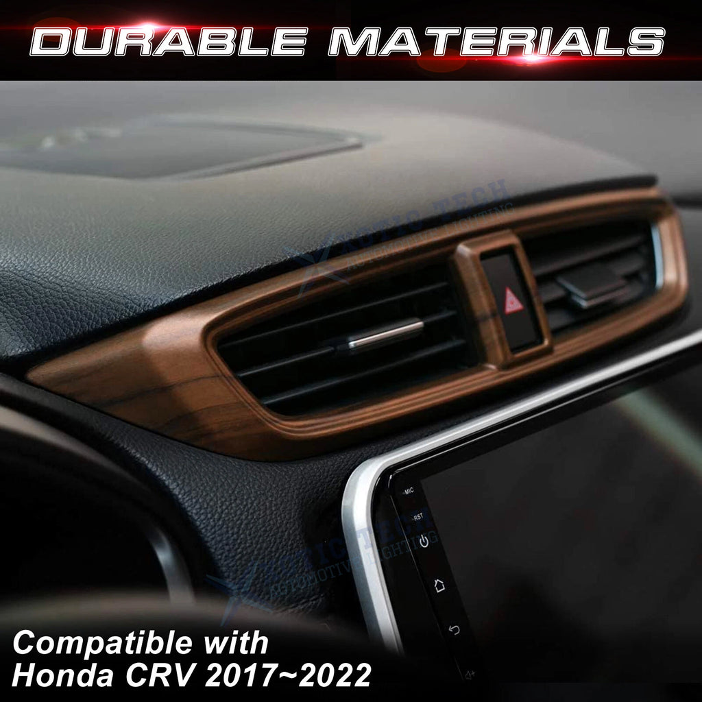 Peach Wood Grain Front Center AC Vent Outlet Decor for Honda CR-V (2017-2022)