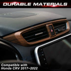 Peach Wood Grain Front Center AC Vent Outlet Decor for Honda CR-V (2017-2022)
