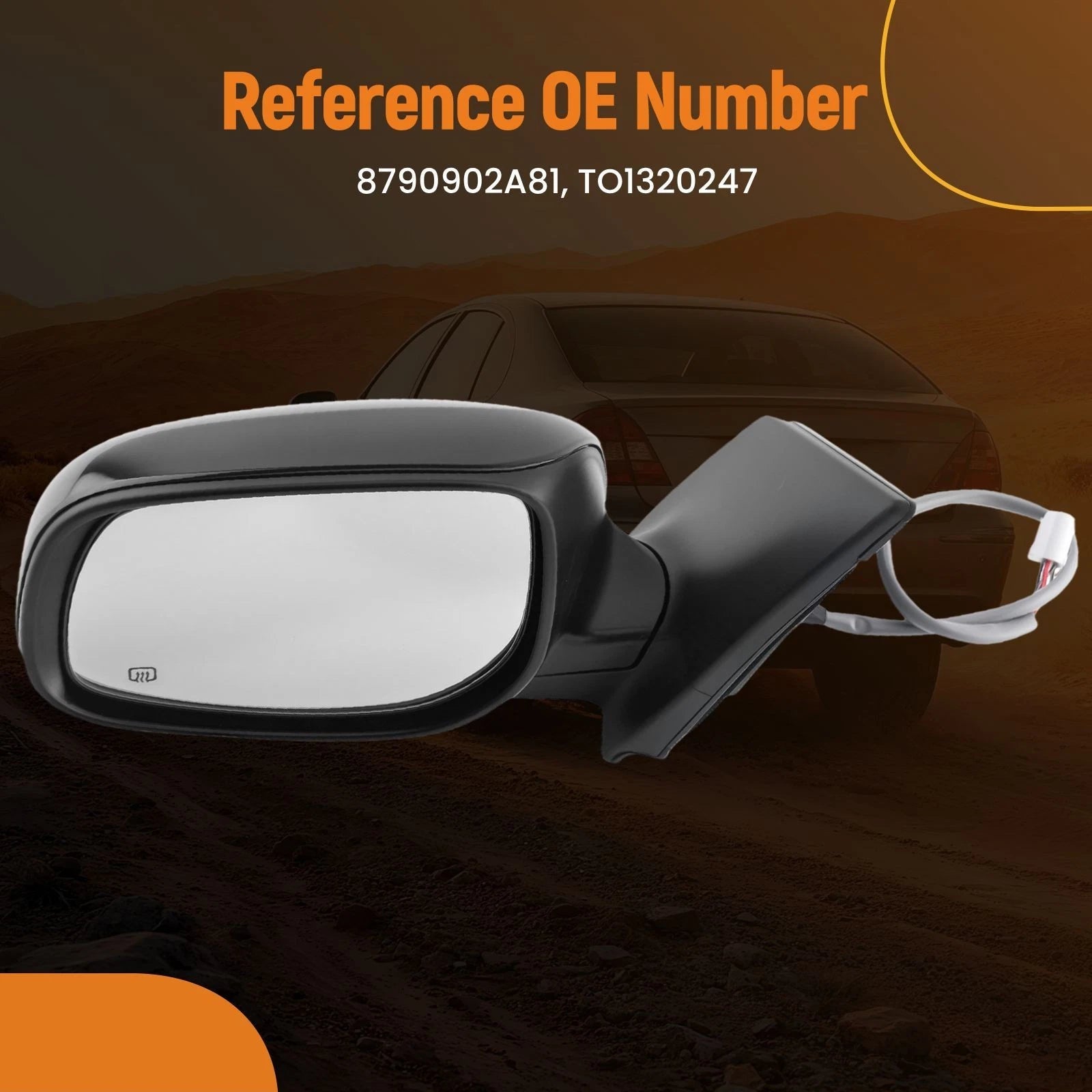 Heated Driver Mirror for Toyota Corolla 1.8L (2009–2013) 8790902A81