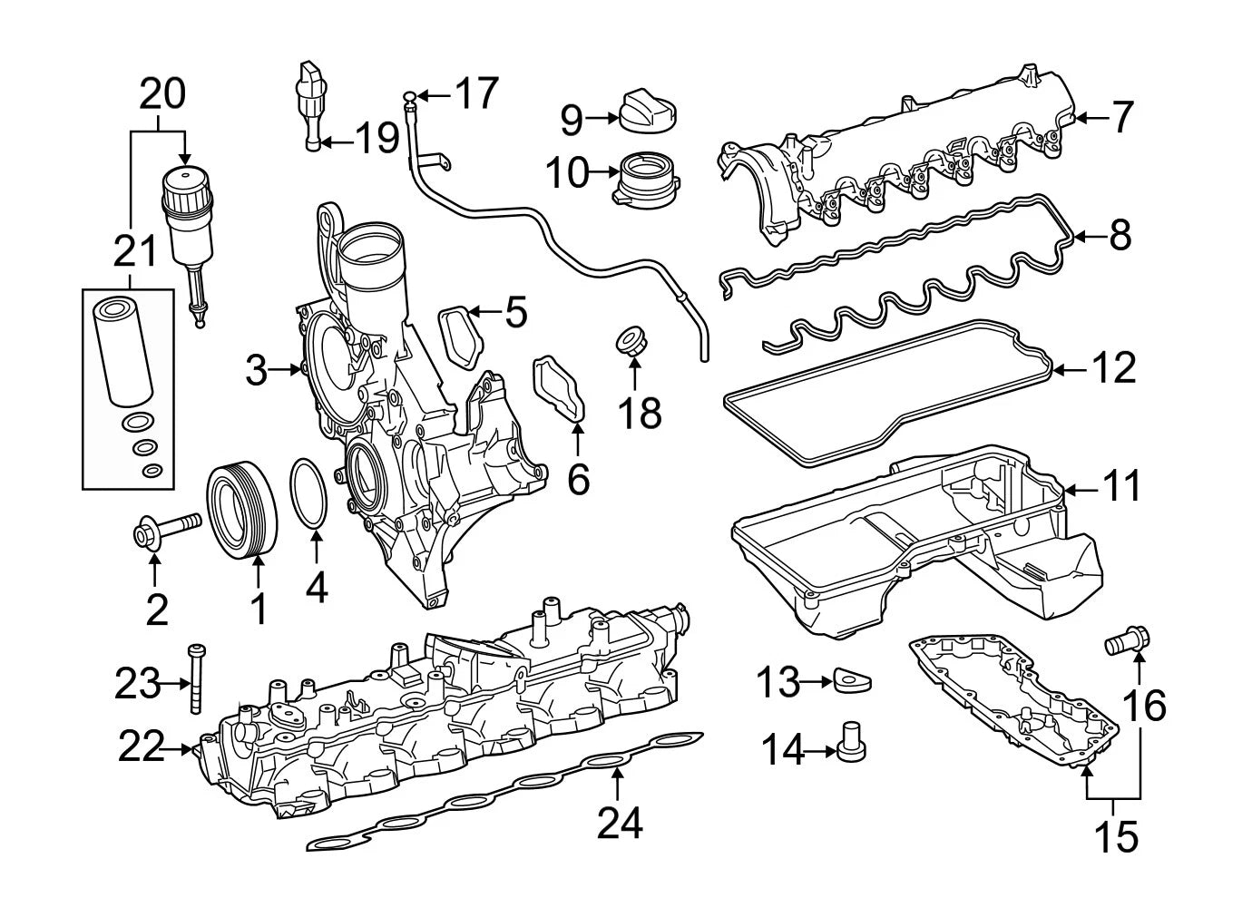 Engine Intake Manifold Gasket for Mercedes (2750980480)