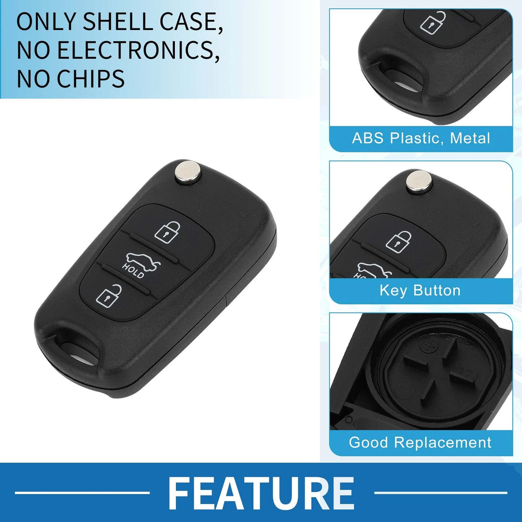 3 Buttons Keyless Entry Remote Key Fob Shell Case for Hyundai I20 I30 I35