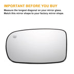Left Side Heated White Mirror Glass for Chrysler Dodge Charger 