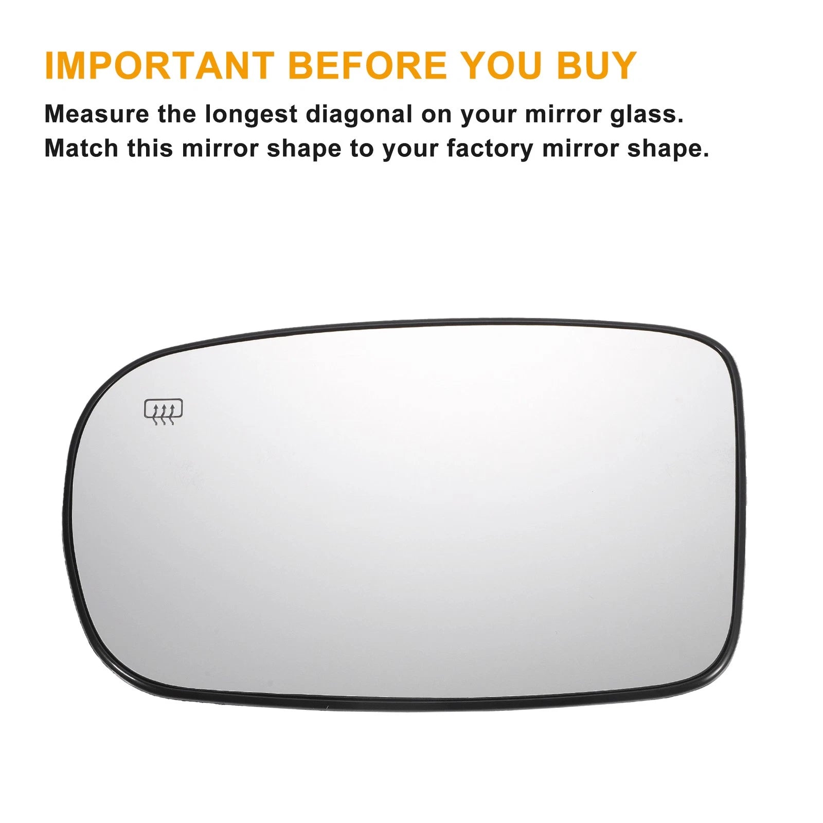 Left Side Heated White Mirror Glass for Chrysler Dodge Charger 